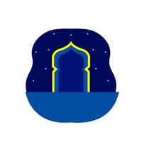 ilustração de ornamento islâmico com estilo simples e colorido. design para ramadã e feriados islâmicos. vetor