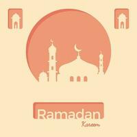 gráfico de ilustração vetorial de ramadan kareem com favor. perfeito para cartão de saudação do ramadã, pôster, modelo. vetor