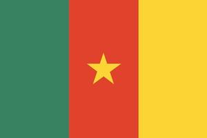 bandeira de camarões. cores e proporções oficiais. bandeira nacional dos camarões. vetor