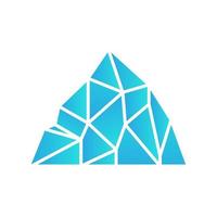 abstrato iceberg azul colorido logotipo símbolo ícone vetor design gráfico ilustração ideia criativa