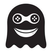 fantasma com design de ilustração de ícone de vetor de logotipo de gamepad