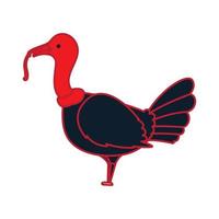 design de ilustração vetorial de logotipo colorido de perus de pássaros vetor