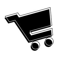 Ícone de vetor de carrinho de compras