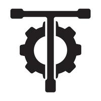 ferramenta automotiva com logotipo de engrenagem símbolo ícone vetor ilustração design gráfico