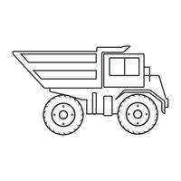 linhas de construção de caminhão de transporte logotipo símbolo ícone vector design gráfico ilustração