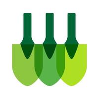 abstrato verde pá agricultura design de logotipo vetor ícone símbolo ilustração