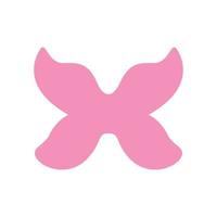 inicial x ou letra x animal inseto borboleta asas logotipo vetor ícone ilustração design