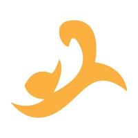 forma moderna esquilo salto logotipo vetor símbolo ícone design ilustração gráfica