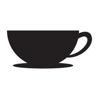 xícara preta isolada de café ou chá logotipo design gráfico vetorial símbolo ícone ilustração ideia criativa vetor