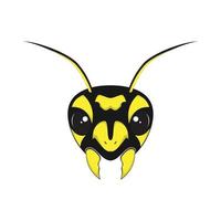 cara abelha mel design de logotipo amarelo vetor gráfico símbolo ícone sinal ilustração ideia criativa