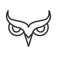 linhas olho coruja máscara logotipo vetor símbolo ícone design ilustração
