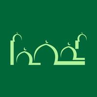 design de logotipo verde de mesquita de cúpula moderna símbolo gráfico de vetor ícone sinal ilustração ideia criativa