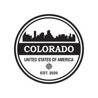 logotipo de vetor de silhueta de horizonte de colorado