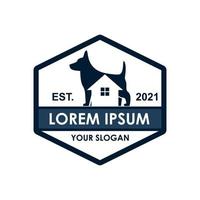 logotipo da casa do animal de estimação, logotipo veterinário vetor