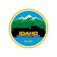 logotipo do horizonte de idaho, logotipo do arranha-céu de idaho vetor