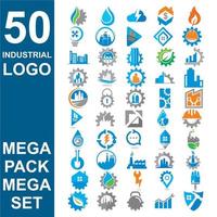conjunto de logotipo industrial, conjunto de vetor de engenharia