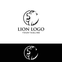 cabeça de leão logotipo vetor modelo ilustração design