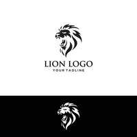 cabeça de leão logotipo vetor modelo ilustração design