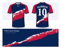 Jérsei de futebol e modelo de maquete de esporte de t-shirt, Design gráfico para uniformes de clube de futebol ou activewear. vetor