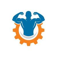 logotipo de fitness, vetor de logotipo de ginásio