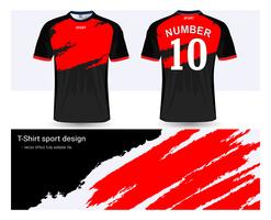 Jérsei de futebol e modelo de maquete de esporte de t-shirt, Design gráfico para uniformes de clube de futebol ou activewear. vetor