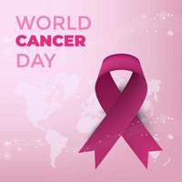 vetor de 4 de fevereiro cartaz do dia mundial do câncer ou fundo de banner.