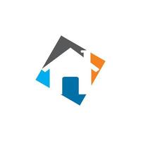 logotipo imobiliário, logotipo da casa de aluguel vetor
