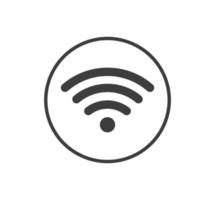 sinal wi-fi ícone sinal vector cor preta