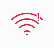 sem conexões sem fio, sem vetor de sinal de ícone wifi