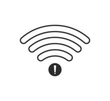 nenhum vetor de ícone sem fio wifi. nenhum ícone de conexão wi-fi. sem conexões sem fio