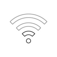 sinal wi-fi ícone sinal vector cor preta