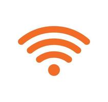 sinal de rede sem fio ou wi-fi símbolo ícone cor laranja vetor