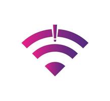 sem conexões sem fio, sem vetor de sinal de ícone wifi