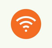 sinal de rede sem fio ou wi-fi símbolo ícone cor laranja vetor