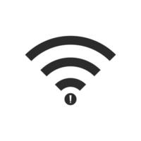 nenhum vetor de ícone sem fio wifi. nenhum ícone de conexão wi-fi. sem conexões sem fio