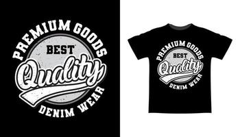 produtos premium design de t-shirt de tipografia de melhor qualidade vetor