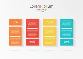 ideia de negócio de apresentação de modelo infográfico de linha do tempo com ícones, opções ou etapas. infográficos para ideias de negócios podem ser usados para gráficos de dados, fluxogramas, sites, banners. vetor