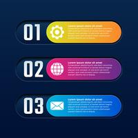Elementos de infográfico de botão 3d negócios vetor