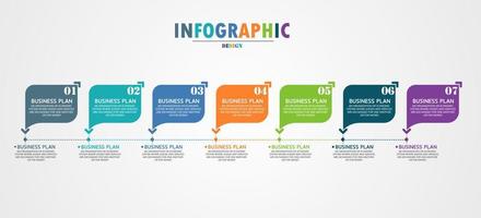 modelo de rótulo infográfico vetorial com opções de ícone ou infográficos de etapas para apresentações de ideias de negócios, pode ser usado para gráficos de informações, apresentações, sites, banners, mídia impressa. vetor