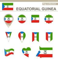 coleção de bandeiras da guiné equatorial vetor