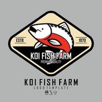 modelo de logotipo de fazenda de peixes koi.eps vetor