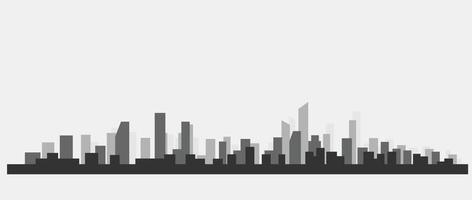 skyline da cidade moderna em fundo branco. vetor
