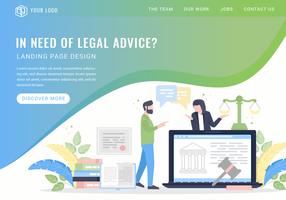 Serviços de assessoria jurídica de vetores Landing Page