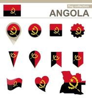 coleção de bandeiras de angola vetor