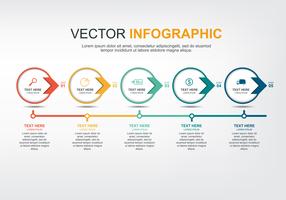 design de elementos infográfico com 5 opções vetor