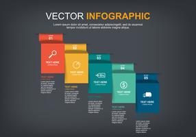 design de elementos infográfico com 5 opções vetor