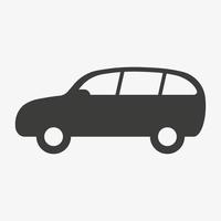 ícone suv. símbolo de veículo utilitário esportivo. ícone de vetor de carro de estrada isolado no fundo branco.