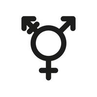 símbolo de vetor de transgênero. ícone de sexo transgênero.