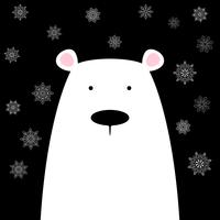 Urso polar bonito engraçado. vetor