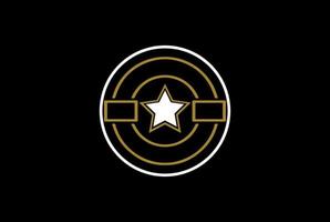vetor de design de logotipo de selo de selo de qualidade premium simples estrela minimalista